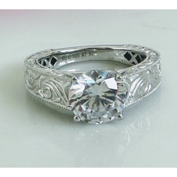 Kelly Herd Jewelry Sterling Silver Ring Scrolling Sides Clear Tourmaline Stone S - Picture 9 of 9